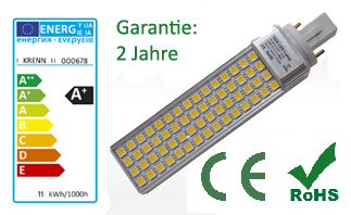 LED Lampe G24, 11 Watt, G24 Sockel