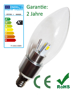 LED Kerze K3LG, E14, 3 Watt